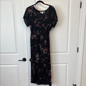 Saltwater Luxe Floral Black Dress